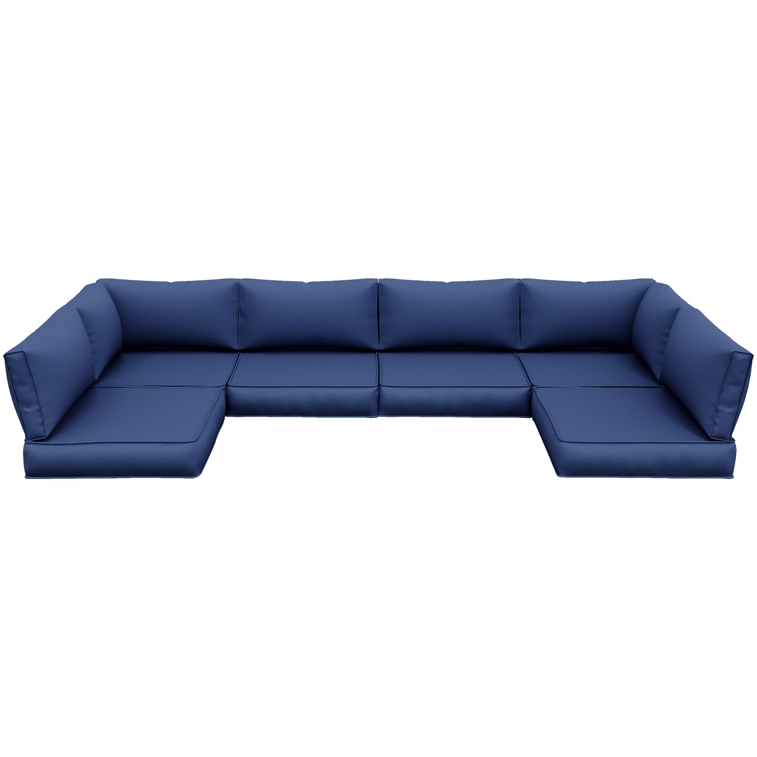 Amopatio Outdoor Cushions for Patio Furniture Replacement, Patio Furniture Cushions for Outdoor Seat, Patio Cushions for Outdoor Furniture, Outdoor Sectional Cushions for Patio Sofa (Navy Blue)