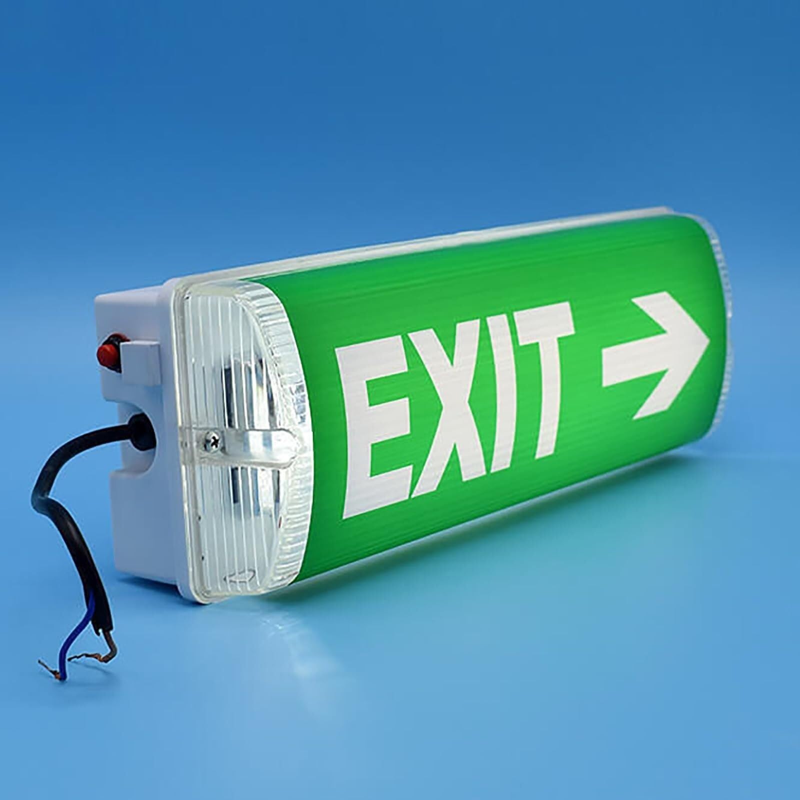 HEQIM Emergency Exit Indicator, Safety Evacuation Exit Sign with High Bright LED Light Source and Battery Backup, Safety Appearance and Durable Material