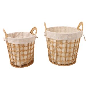 3Pcs Laundry Basket Grocery Bag Large Capacity Dirty Clothes Storage Basket Bucket for Home