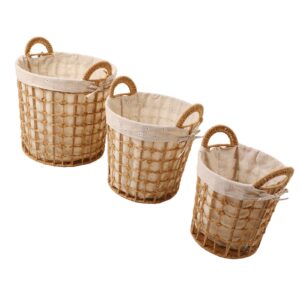 3Pcs Laundry Basket Grocery Bag Large Capacity Dirty Clothes Storage Basket Bucket for Home