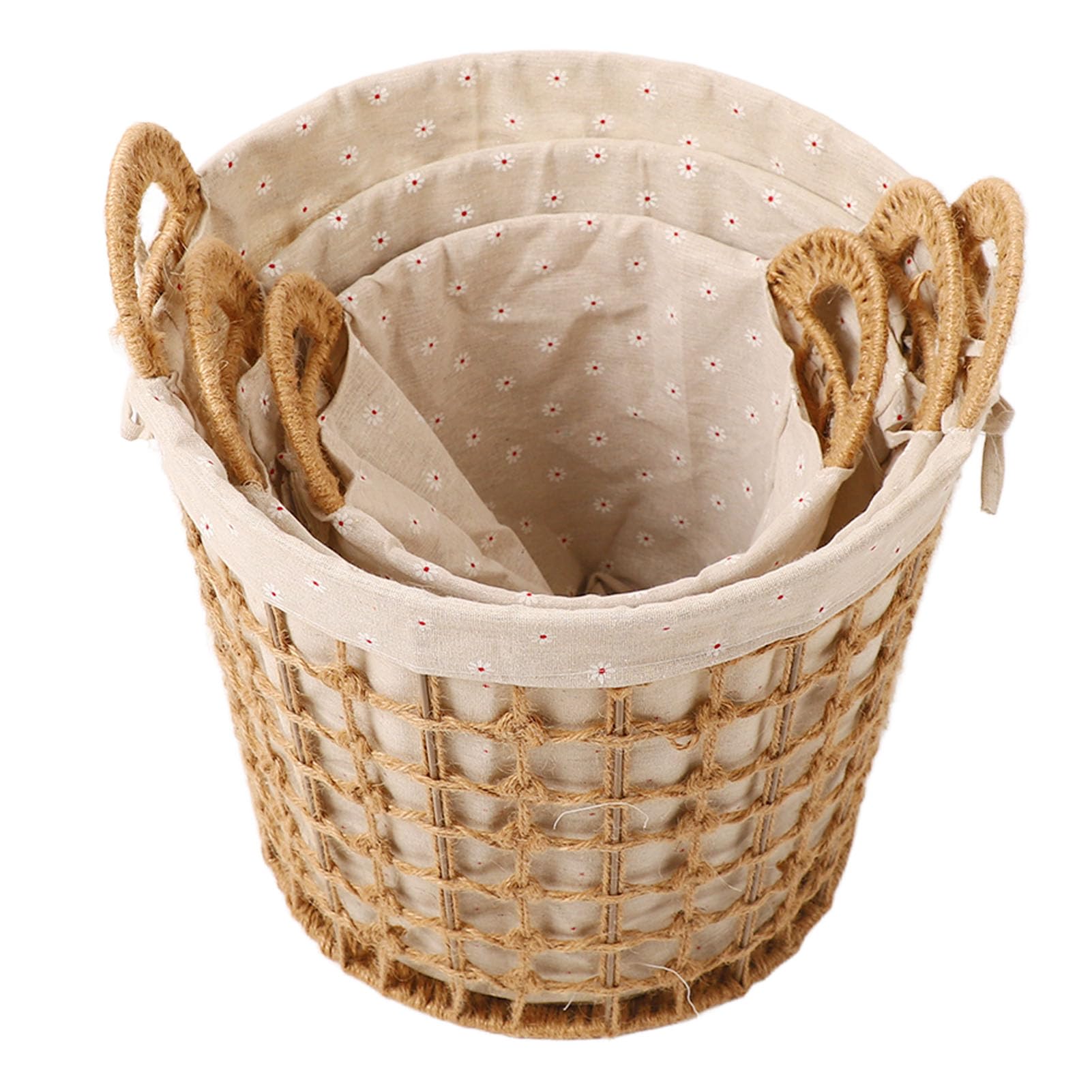 3Pcs Laundry Basket Grocery Bag Large Capacity Dirty Clothes Storage Basket Bucket for Home