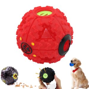 pawcia giggle ball, pawcia giggle sound dog ball, giggle ball dog toy, interactive dog fetch ball with fun squeaky wobble giggle sound for aggressive chewers, teeth cleaning, food dispenser (red, l)