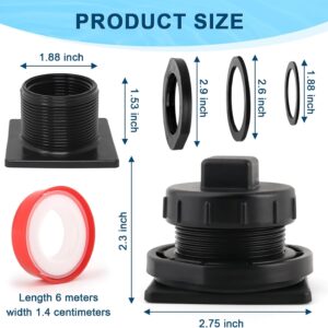 Stock Tank Drain Plug Kit for Rubbermaid Commercial Stock Tank Drain 50/70/100/150/300 Gallon Stock Tank Float Valve Drain Replacement