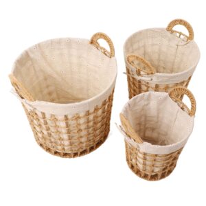 3Pcs Laundry Basket Grocery Bag Large Capacity Dirty Clothes Storage Basket Bucket for Home