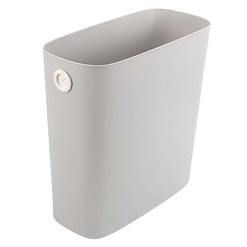 HOOTNEE Trash Can Garbage Container Bin Multipurpose Garbage Can Kitchen Trash Can Narrow Trash Can Garbage Can Trash Basket Recycling Bin Containers Touch Plastic Light Grey