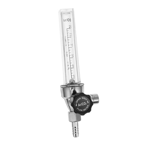 ROMISBABA 3pcs Barometer Regulator Argon Flowmeter Argon Flow Meter Carbon Dioxide Flowmeter Carbon Dioxide Flow Indicator Flowmeter Argon Flowmeter Tube for Air Aluminum Alloy Transparent