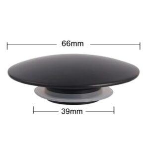 SBNPLXMN 1pc Sink Drain Plug Pop Up 66mm Bathroom Sink Push Button Matte Black Replacement Filter for Kitchen Bathroom Sink Bathtub