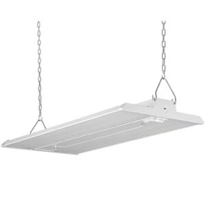 eti solid state lighting inc. 2 ft. low profile led linear high bay with motion sensor 18000 lumens 138 watts dimmable low-glare design ideal for commercial & industrial use