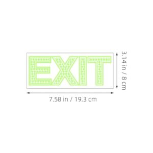 OSALADI 5sets Export Sticker Signs Stickers Exit Sign Protection Sticker Exit Sticker Shopping Mall Exit Decal Sign Sticker Direction Indicator Sticker Glowing Sticker The Pet 2sheets*5