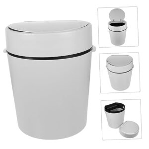 ANDRESLAD Pp Bathroom Garbage Can Narrow Bathroom Trash Can Toilet Trash Can Grey Trashcans for Kitchens with Lid