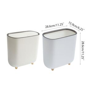 Trash Can with Lid for Bathroom Promoting Garbage Sorting in Limited Areas Garbage Bin