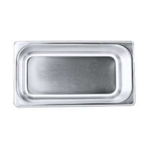 SYUNOYZBIN 6 Pack Hotel Pans Commercial Stainless Steel Pan 1/3 Size 4" Deep for a Catered Event Grocery Store Ice-Cream Shop Cafeterias