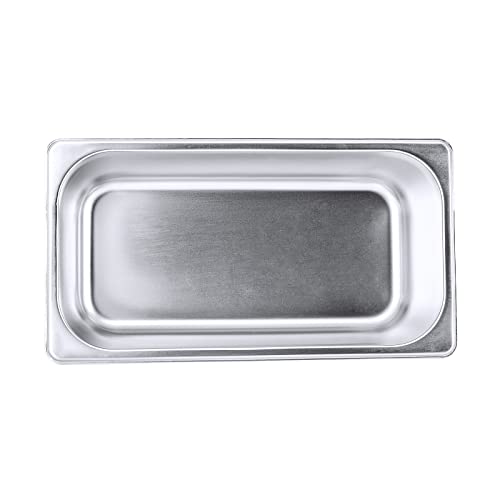 SYUNOYZBIN 6 Pack Hotel Pans Commercial Stainless Steel Pan 1/3 Size 4" Deep for a Catered Event Grocery Store Ice-Cream Shop Cafeterias