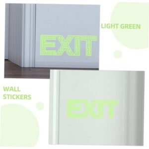 jojofuny 2sets Export Sticker Stickers Signs Sign Sticker Emergency Exit Sign Indicator Floor Sticker Exit Sticker Mall Supplies Way Indicator Sticker Warning Sticker Exit Decals 2sheets*2