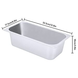 SYUNOYZBIN 6 Pack Hotel Pans Commercial Stainless Steel Pan 1/3 Size 4" Deep for a Catered Event Grocery Store Ice-Cream Shop Cafeterias