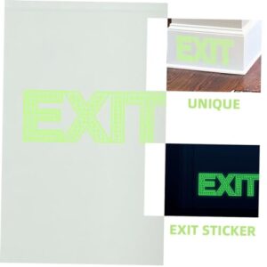 jojofuny 2sets Export Sticker Stickers Signs Sign Sticker Emergency Exit Sign Indicator Floor Sticker Exit Sticker Mall Supplies Way Indicator Sticker Warning Sticker Exit Decals 2sheets*2