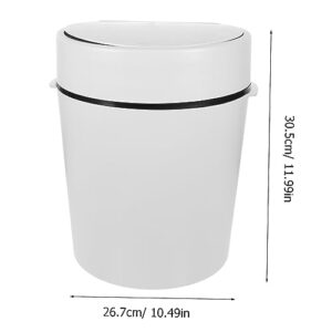 ANDRESLAD Pp Bathroom Garbage Can Narrow Bathroom Trash Can Toilet Trash Can Grey Trashcans for Kitchens with Lid