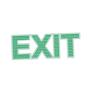 gatuida green exit luminous sticker exit wall sticker emergency door exit sign luminous exit sign