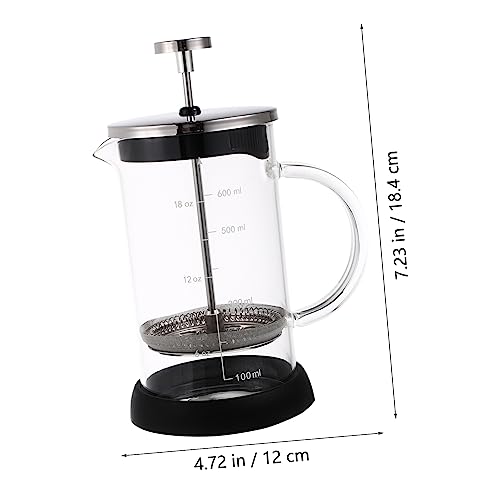 SHOWERORO 1pc Manual Espresso Machine Espresso Maker Espresso Shots Coffee Maker Espresso Pitcher Teapot with Scale Espresso Coffee Machine Transparent Thick Bottom Glass