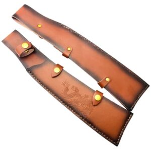 Leathers Straight Cutter Sleeve Handmade Cutter Pouches With Belt Rings Portable Cutter Storage Sheath Pouches Easy To Use