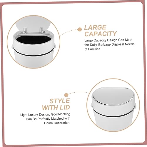 ANDRESLAD Pp Bathroom Garbage Can Narrow Bathroom Trash Can Toilet Trash Can Grey Trashcans for Kitchens with Lid