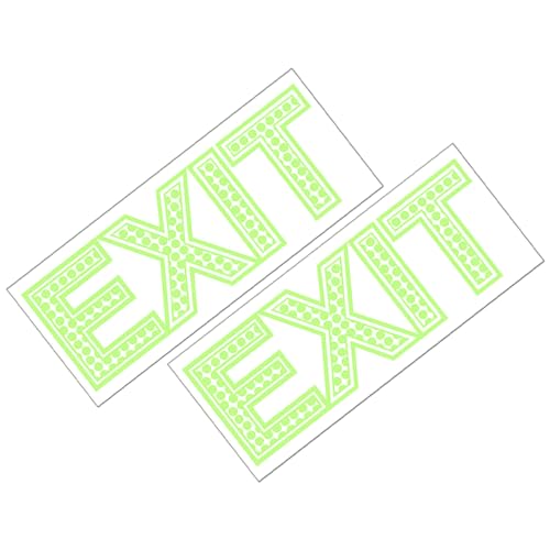 OSALADI 5sets Export Sticker Signs Stickers Exit Sign Protection Sticker Exit Sticker Shopping Mall Exit Decal Sign Sticker Direction Indicator Sticker Glowing Sticker The Pet 2sheets*5