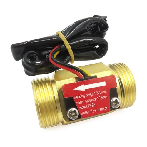 Csnbfiop 3/4'' Male Thread Brass Water Flows Sensors Effect Sensors Flows Meter Flowmeter Counter Water Flows Sensors