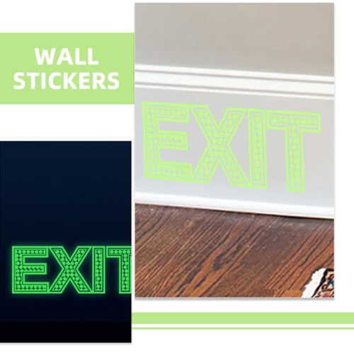 OSALADI 5sets Export Sticker Signs Stickers Exit Sign Protection Sticker Exit Sticker Shopping Mall Exit Decal Sign Sticker Direction Indicator Sticker Glowing Sticker The Pet 2sheets*5