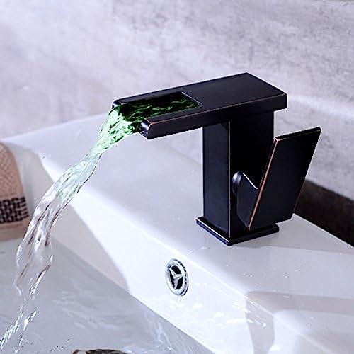 Kitchen & Bath Fixtures Taps Faucet,Black Ancient Basin Faucet Bathroom Waterfall Faucet Wash Basin Temperature Control Faucet Under Counter Basin Faucet Saving tap