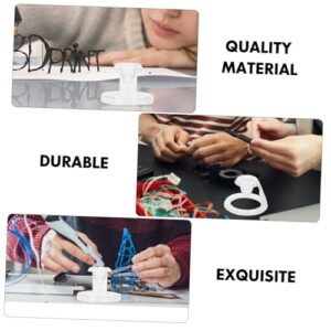 JECOMPRIS 2pcs Pen Base 3D Print Pen 3D Pen Organizer 3D Printing Pen Rack Printing Pen Storage Bracket Pencil Display Stand 3D Pen Accessories 3D Printing Brush Base Transparent Plastic