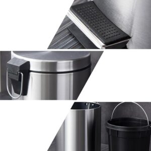 Trash Can Rubbish Bin Pedal Operated Bathroom Bin Waste Bin Easy Pedal Operated Waste Bin