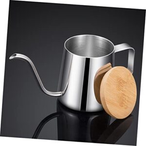 GRADENEVE Coffee Pot Stovetop Kettle Espresso Machine Kettle Thin Spout Gooseneck Coffee Kettle Mini Teapot Loose Leaf Tea Steeper Pot Stove Kettle Espresso Shots Silver Stainless Steel