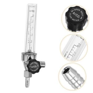 ROMISBABA 3pcs Barometer Regulator Argon Flowmeter Argon Flow Meter Carbon Dioxide Flowmeter Carbon Dioxide Flow Indicator Flowmeter Argon Flowmeter Tube for Air Aluminum Alloy Transparent