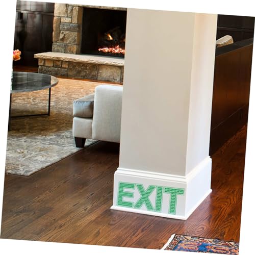 JECOMPRIS 2pcs Exit Sticker Exit Luminous Sticker Exit Photoluminescent Signs Stickers Noctilucence Exit Sign Exit Decal Exit Wall Sticker Emergency Door Exit Sign Exit Wall Decal Green