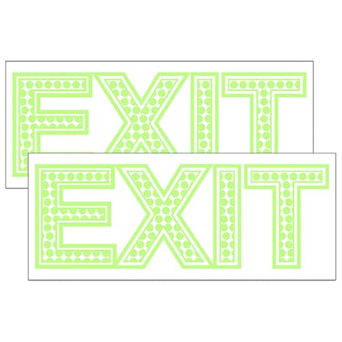 OSALADI 5sets Export Sticker Signs Stickers Exit Sign Protection Sticker Exit Sticker Shopping Mall Exit Decal Sign Sticker Direction Indicator Sticker Glowing Sticker The Pet 2sheets*5