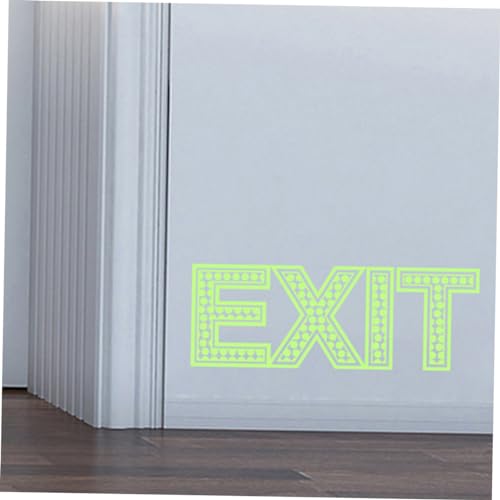 jojofuny 2sets Export Sticker Stickers Signs Sign Sticker Emergency Exit Sign Indicator Floor Sticker Exit Sticker Mall Supplies Way Indicator Sticker Warning Sticker Exit Decals 2sheets*2