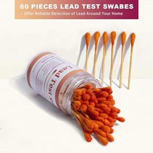 60Pcs Rapid Home Testing Swabs Test Swabs For Metal Dishes Ceramics Jewelry Wood Test