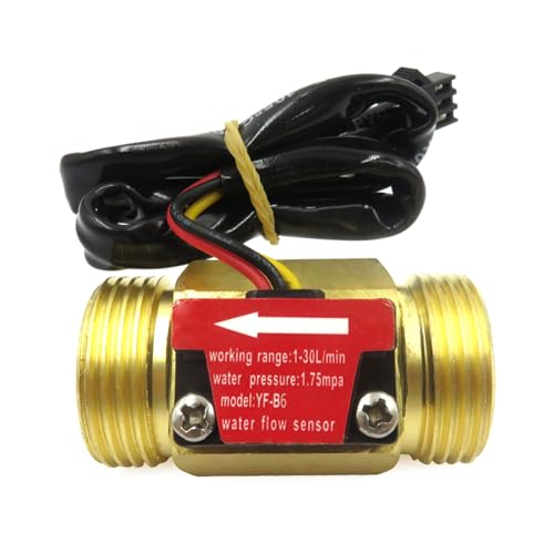 Csnbfiop 3/4'' Male Thread Brass Water Flows Sensors Effect Sensors Flows Meter Flowmeter Counter Water Flows Sensors