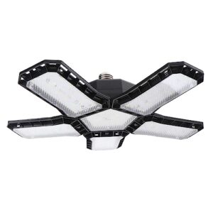 soesfoufu folding garage light garage lights led panel led garage ceiling light garage 5 panel lights garage folding light warehouse ceiling light garage warehouse light black plastic