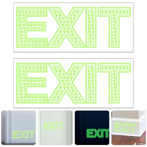 OSALADI 5sets Export Sticker Signs Stickers Exit Sign Protection Sticker Exit Sticker Shopping Mall Exit Decal Sign Sticker Direction Indicator Sticker Glowing Sticker The Pet 2sheets*5