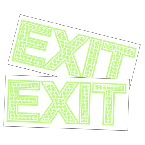 jojofuny 2sets Export Sticker Stickers Signs Sign Sticker Emergency Exit Sign Indicator Floor Sticker Exit Sticker Mall Supplies Way Indicator Sticker Warning Sticker Exit Decals 2sheets*2