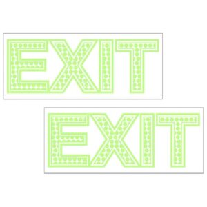 OSALADI 5sets Export Sticker Signs Stickers Exit Sign Protection Sticker Exit Sticker Shopping Mall Exit Decal Sign Sticker Direction Indicator Sticker Glowing Sticker The Pet 2sheets*5