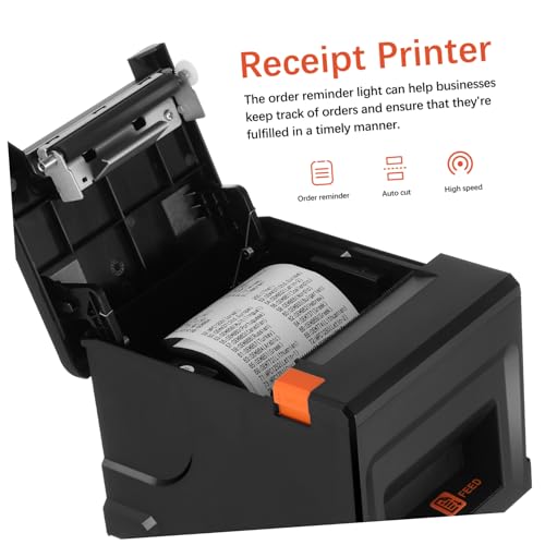 ULTECHNOVO Portable Printer Thermal Printer Abs Receipt Printer for Small Business Black Thermal Pos Printer