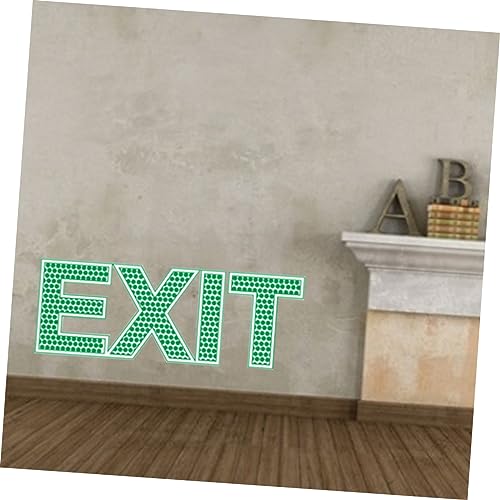 JECOMPRIS 2pcs Exit Sticker Exit Luminous Sticker Exit Photoluminescent Signs Stickers Noctilucence Exit Sign Exit Decal Exit Wall Sticker Emergency Door Exit Sign Exit Wall Decal Green