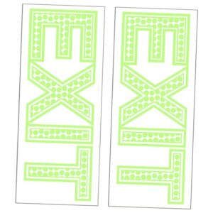 jojofuny 2sets Export Sticker Stickers Signs Sign Sticker Emergency Exit Sign Indicator Floor Sticker Exit Sticker Mall Supplies Way Indicator Sticker Warning Sticker Exit Decals 2sheets*2