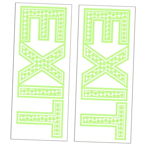 jojofuny 2sets Export Sticker Stickers Signs Sign Sticker Emergency Exit Sign Indicator Floor Sticker Exit Sticker Mall Supplies Way Indicator Sticker Warning Sticker Exit Decals 2sheets*2