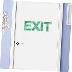 JECOMPRIS 2pcs Exit Sticker Exit Luminous Sticker Exit Photoluminescent Signs Stickers Noctilucence Exit Sign Exit Decal Exit Wall Sticker Emergency Door Exit Sign Exit Wall Decal Green