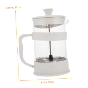 GRADENEVE Coffee Pot Office Coffee Maker Coffee Lover Espresso Press Tea Filter Beverage Pitcher Manual Coffee Maker Water Jug Coffee Machine Maker Drip Coffee Maker White Plastic