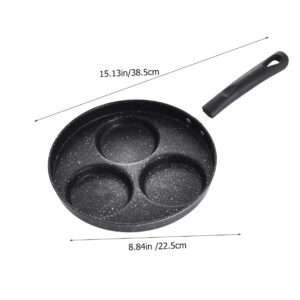 WATIIFUFU Breakfast Mini Skillet Divided Frying Grill Pan Handle Egg Pan Kitchen Skillet Fried Egg Pan Granite Egg Cooker Mini Frying Pan Griddle Pan 10 Inch Skillet Black Stainless Steel