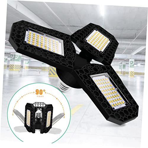 BUTIFULSIC Ceiling Light Garage Lamps Garage Lights Outdoor Motion Lights Deformable LED Garage LED Work Light Work Lights Outdoor Security Lights High Bay Lights Outdoor Flood Lights Black